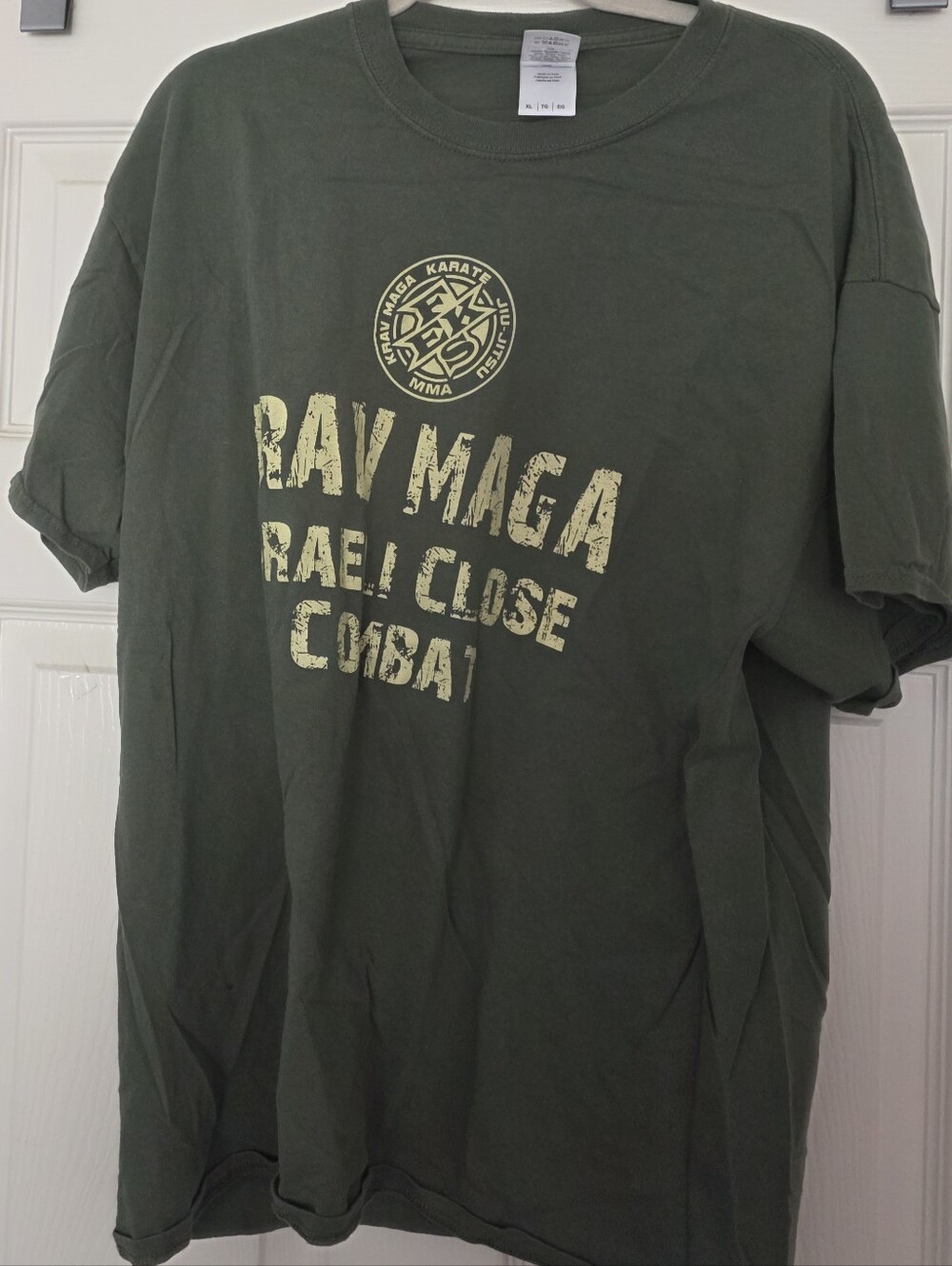 Krav Maga T-shirt Special Forces Military Martial Arts Combat Circle XL green